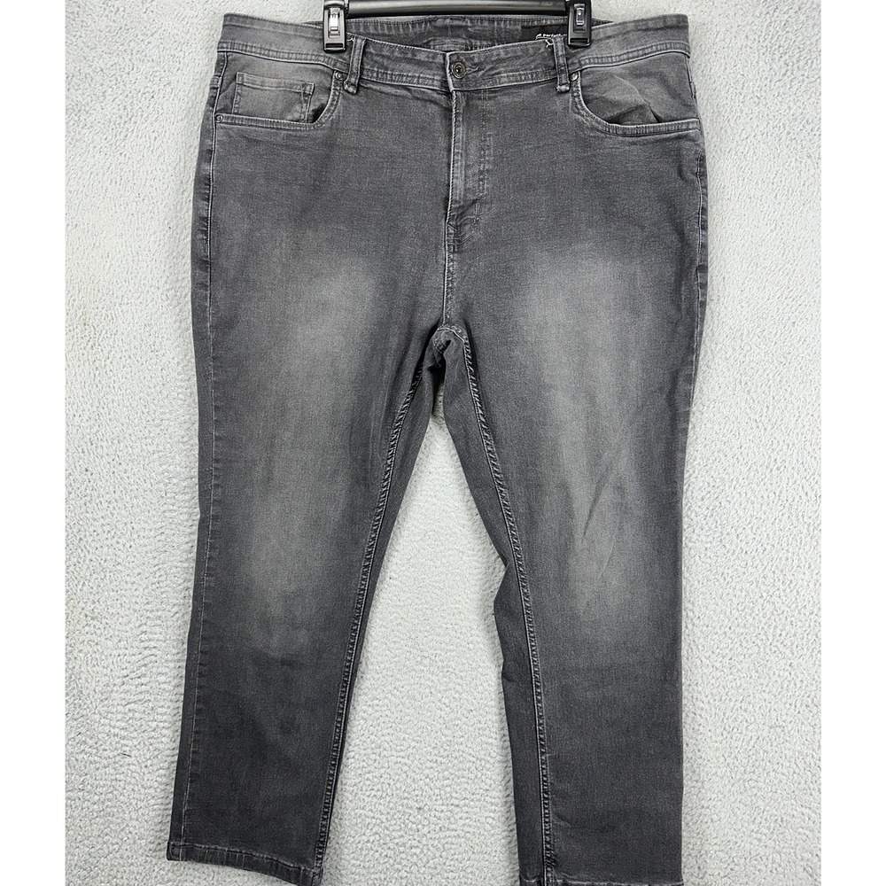 NYC The Perfect Jean Slim Fit Straight Leg Jeans Men 42X28 Grey Distressed Denim